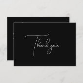 Chic Script Black Brautparty Vielen Dank Karte (Vorne/Hinten)
