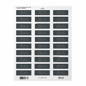 Chic Script Black Ivory Wedding Rücksendeadresse (Vorne)