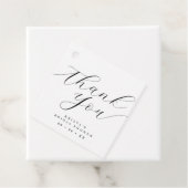Chic Script Black & White Brautparty Vielen Dank Geschenkanhänger (Beispiel)