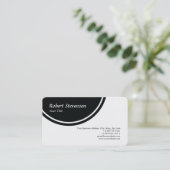 Chic Script Black & White Minimalistisch Design Visitenkarte (Stehend Vorderseite)