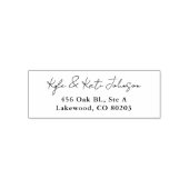 Chic Script Black White Self Inking Rubber Stamp Permastempel (Design)