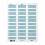 Chic Script Blue Glow Wedding Rücksendeadresse (Vorne)