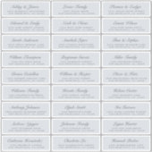 Chic Script Blue Wedding Guest Address Labels (Vorderseite)