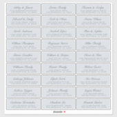 Chic Script Blue Wedding Guest Address Labels (Blatt)