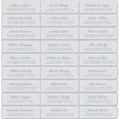 Chic Script Blue Wedding Guest Address Labels (Vorderseite)