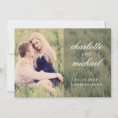 Chic Script Boho Foto Save the Date (Vorderseite)