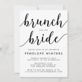 Chic Script Brunch Bridal Shower Einladungen (Vorderseite)