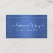 Chic Script Brushed Royal Blue Modern Minimalistis Visitenkarte (Vorderseite)