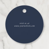 Chic Script Business Blau Geschenk-Anhänger Geschenkanhänger (Rückseite)