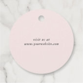 Chic Script Business Pink Danke Geschenk-Anhänger Geschenkanhänger (Rückseite)