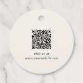 Chic Script Business QR Code Danke Geschenk-Anhäng Geschenkanhänger (Rückseite)