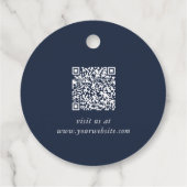 Chic Script Business QR Code Danke-Schön-Geschenka Geschenkanhänger (Rückseite)