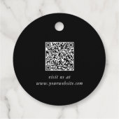 Chic Script Business QR Code Danke-Schön-Geschenka Geschenkanhänger (Rückseite)