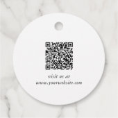 Chic Script Business QR Code Dankeschön-Geschenk-A Geschenkanhänger (Rückseite)
