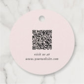 Chic Script Business QR Code Dankeschön-Geschenk-A Geschenkanhänger (Rückseite)