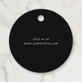 Chic Script Business Schwarzes Dankeschön-Geschenk Geschenkanhänger (Rückseite)