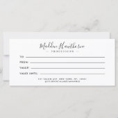 Chic Script Calligraphy Black Gift Certificate (Rückseite)