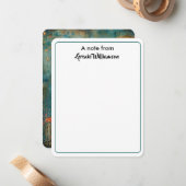 Chic Script Calligraphy Fairy Garden A Note from Mitteilungskarte (Vorderseite/Rückseite Beispiel)