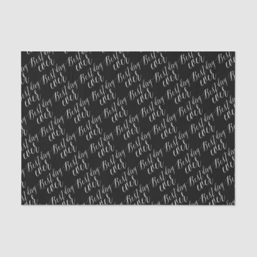 Chic Script Calligraphy Tissue Paper Seidenpapier (Vorderseite)
