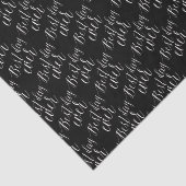 Chic Script Calligraphy Tissue Paper Seidenpapier (Ausschnitt)