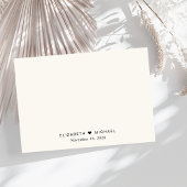 Chic Script Cream Wedding RSVP Karte