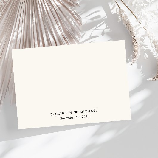 Chic Script Cream Wedding RSVP Karte