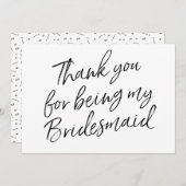 Chic Script "Danke, dass du meine Brautjungfrau bi Dankeskarte (Vorne/Hinten)