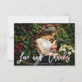 Chic Script danke Ihnen Foto-Karte (Vorderseite)