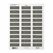 Chic Script Dusty Olive Wedding Rücksendeadresse (Vorne)