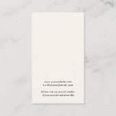 Chic Script Earring Cream Juwelier Display Card Visitenkarte (Rückseite)