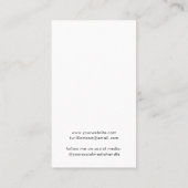 Chic Script Earring Display Card Visitenkarte (Rückseite)