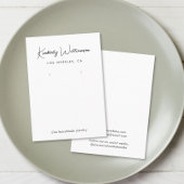 Chic Script Earring Display Card Visitenkarte