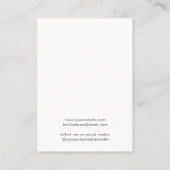 Chic Script Earring Display Card Visitenkarte (Rückseite)