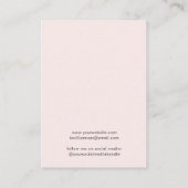 Chic Script Earring Pink Juwelier Display Card Visitenkarte (Rückseite)