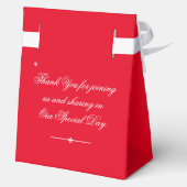 Chic Script-Elegant-Groß Rot von Engagement Geschenkschachtel (Rückseite)