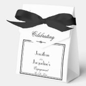 Chic Script-Elegante Large White Geschenkschachtel (Vorderseite)