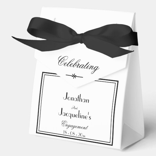 Chic Script-Elegante Large White Geschenkschachtel (Vorderseite)