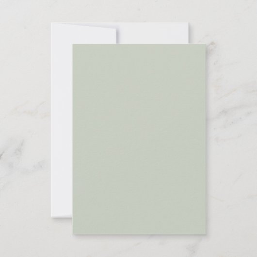 Chic Script Eucalyptus Foliage Green Wedding RSVP Karte (Rückseite)