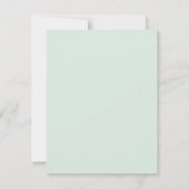 Chic Script Eucalyptus Foliage Minimale Hochzeit Einladung (Rückseite)
