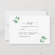Chic Script Eucalyptus Foliage Minimale Hochzeit