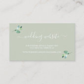 Chic Script Eucalyptus Foliage Webseite Begleitkarte (Vorderseite)