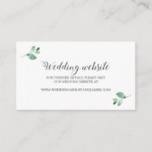 Chic Script Eucalyptus Foliage Webseite Begleitkarte (Vorderseite)