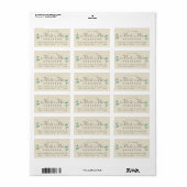 Chic Script Foliage Future Mr. Wedding Address Adressaufkleber (Vorne)