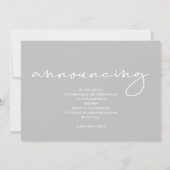 Chic Script Foto Abschluss Ankündigung (Rückseite)