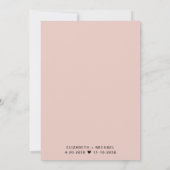 Chic Script Foto Blush Pink Hochzeitsempfang Einladung (Rückseite)
