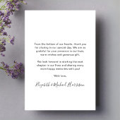 Chic Script Foto Collage Wedding Dankeskarte