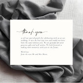 Chic Script Foto Flache Hochzeits-Dankeskarten Dankeskarte