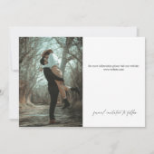 Chic Script-Foto Hochzeit speichern das Datum Save The Date (Rückseite)