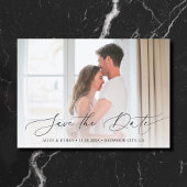 Chic Script-Foto Hochzeit speichern das Datum Save The Date