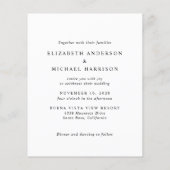 Chic Script Foto Hochzeitseinladung (Rückseite)